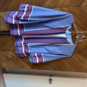 Multi pattered blouse